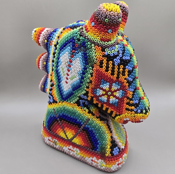 Rainbow Unicorn Seed Beaded Local Artisan Arizona - Picture 2 of 6